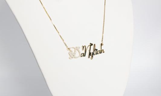 Diamond gold custom necklace