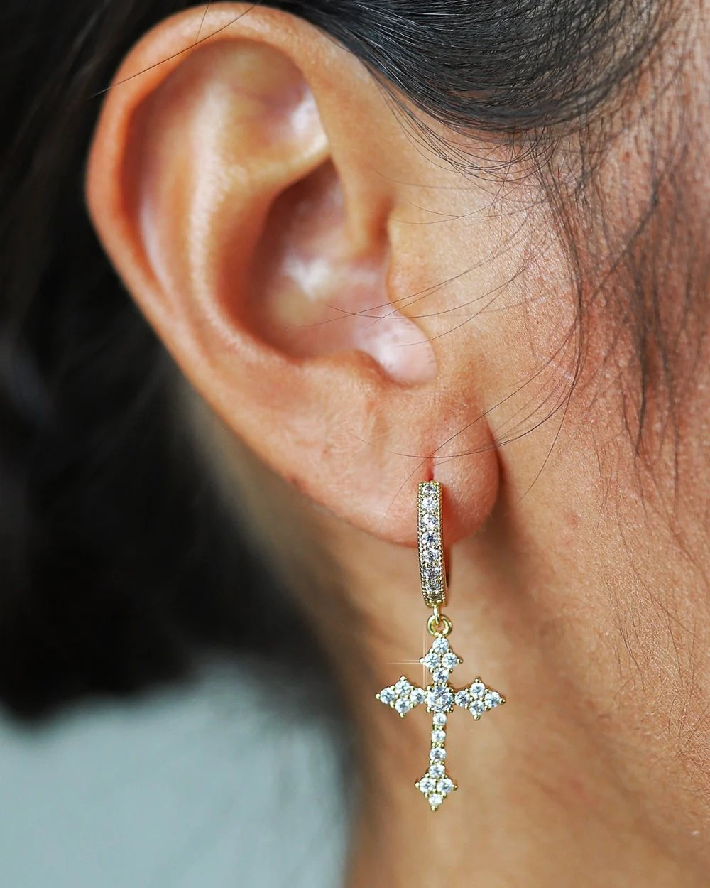 Icey Cross Earrings