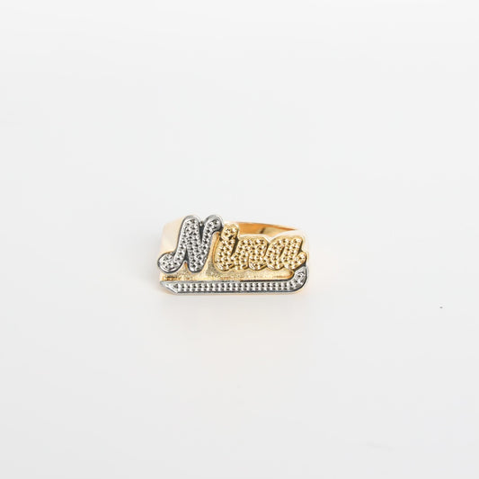 Custom Name Plate Ring