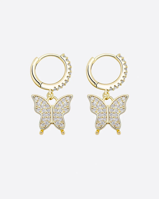 Butterfly Hoops Earrings